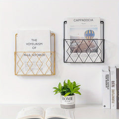 Iron Bookshelf for Office Storage and Home Decor