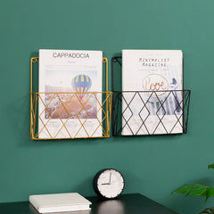 Iron Bookshelf for Office Storage and Home Decor