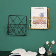 Iron Bookshelf for Office Storage and Home Decor