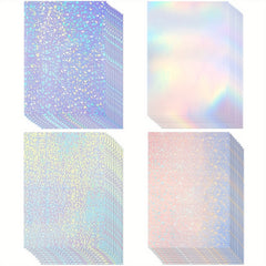 10 Sheets Holographic Sticker Paper A4 Self Adhesive Waterproof Film