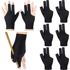 8pcs Pool 3 Fingers Gloves Billiards Left Hand Snooker Cue Sport Glove