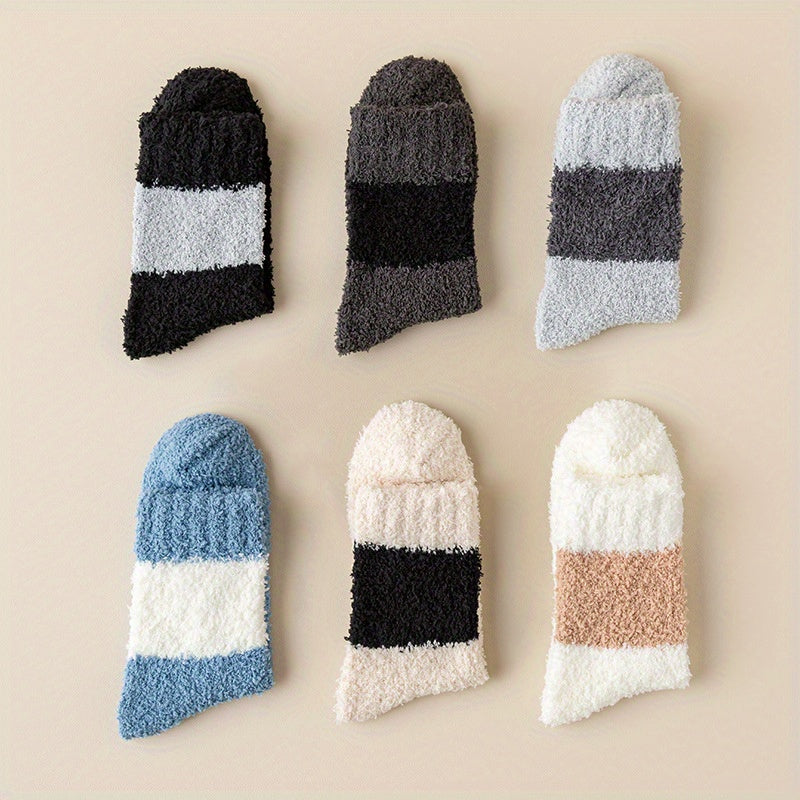 Men's Thermal Crew Socks Warm Plush Winter Casual Unisex Socks