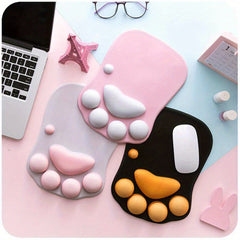 Cat Paw Mouse Pad Gaming Desk Pad Silicone Wrist Rest for Laptop Game Keyboard