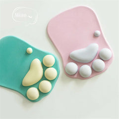 Cat Paw Mouse Pad Gaming Desk Pad Silicone Wrist Rest for Laptop Game Keyboard
