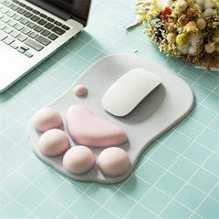 Cat Paw Mouse Pad Gaming Desk Pad Silicone Wrist Rest for Laptop Game Keyboard