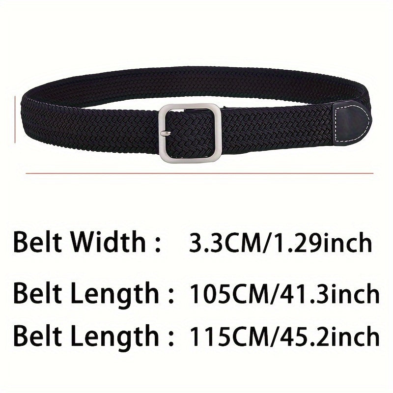 Canvas Elastic Belt Casual Woven Belt For Men