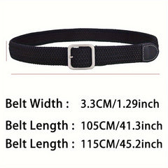 Canvas Elastic Belt Casual Woven Belt For Men