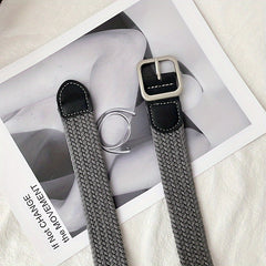 Canvas Elastic Belt Casual Woven Belt For Men