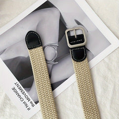 Canvas Elastic Belt Casual Woven Belt For Men