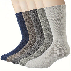 5 Pairs Men's Cartoon Crew Socks Warm Comfy Casual Unisex Outdoor Wearing
