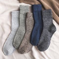 5 Pairs Men's Cartoon Crew Socks Warm Comfy Casual Unisex Outdoor Wearing