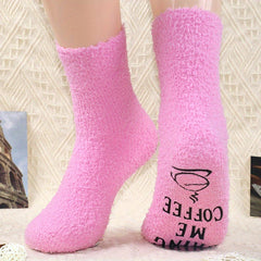 Men's Graphic Mid Crew Socks Non Slip Bottom Rubber Breathable Comfy For Winter