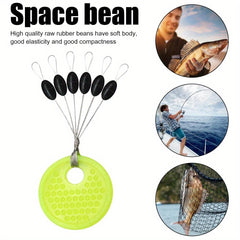 60pcs 10 Sets Float Stop Space Bean Sinker Stop Carp Fishing Accessories