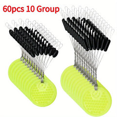 60pcs 10 Sets Float Stop Space Bean Sinker Stop Carp Fishing Accessories