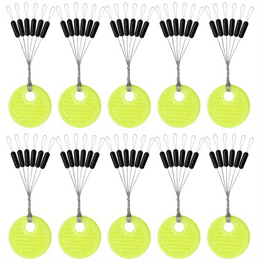 60pcs 10 Sets Float Stop Space Bean Sinker Stop Carp Fishing Accessories