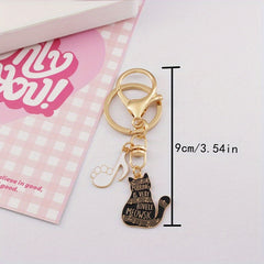 Cat & Piano Keychain Pendant for Car Keys Backpacks Wallets