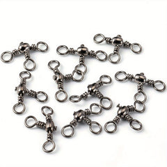 20pcs Stainless Steel 3 Way Fishing Connector Bearing Rolling Swivel