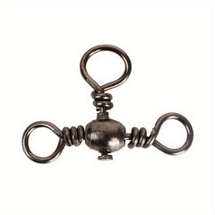 20pcs Stainless Steel 3 Way Fishing Connector Bearing Rolling Swivel