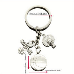 Basket Ball Pendant Keychain for Car Keys Backpacks Wallets