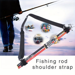 Adjustable Fishing Rod Carrying Strap Shoulder Accessory