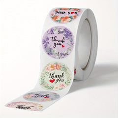 Blush Floral Thank You Stickers - Wedding Bridal Shower Baby Shower Labels