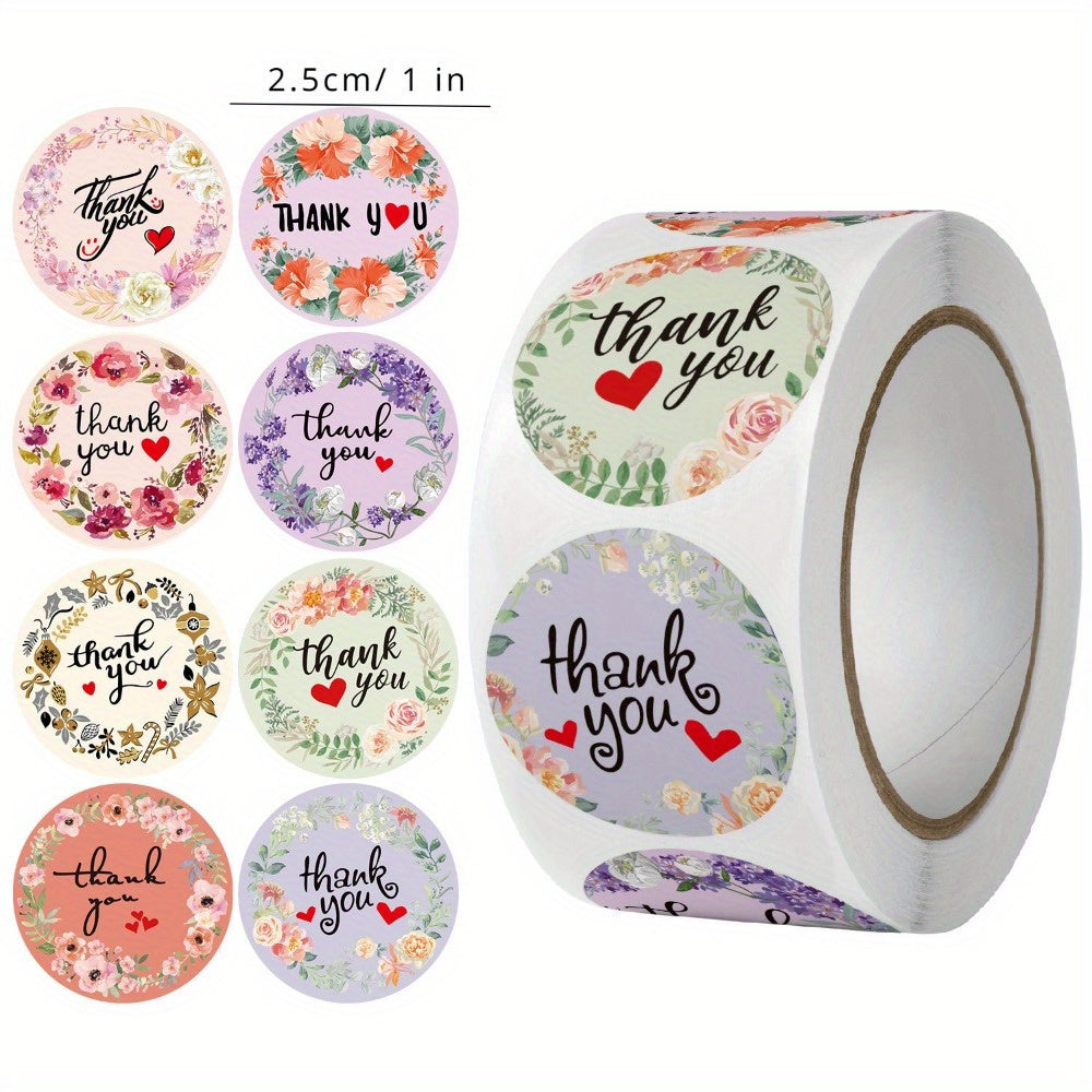 Blush Floral Thank You Stickers - Wedding Bridal Shower Baby Shower Labels