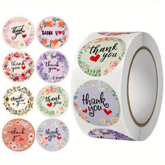 Blush Floral Thank You Stickers - Wedding Bridal Shower Baby Shower Labels