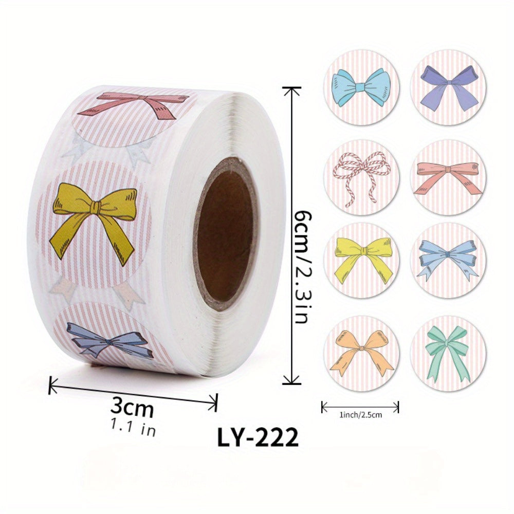 500pcs Thank You Bow Stickers Small Shop Envelopes Stickers