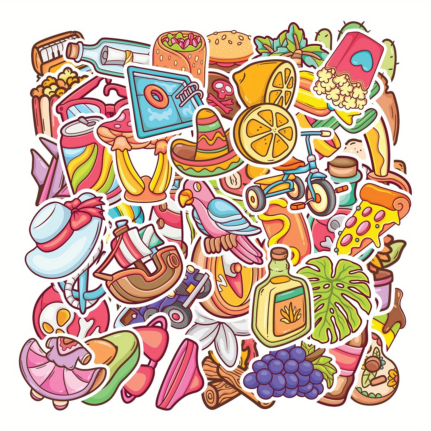 50pcs Waterproof Vinyl Laptop Stickers Halloween Christmas Gift