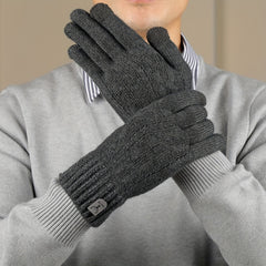 Winter Fleece Lined Warm Gloves Men Women Anti Slip Full Fingers Thermal