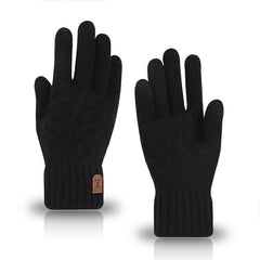 Winter Fleece Lined Warm Gloves Men Women Anti Slip Full Fingers Thermal