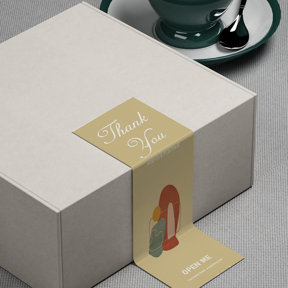52pcs Thank You Stickers Flower Pattern Seal Label