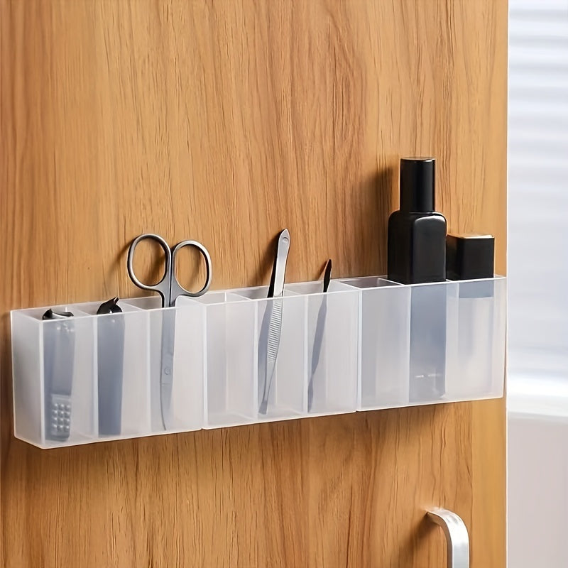 Wall Mounted 3 Grid Storage Box for Eyebrow Pencil Lipstick