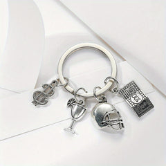 Football Rugby Boxing Champions Key Ring Car Bag Key Chain Backpack Pendant