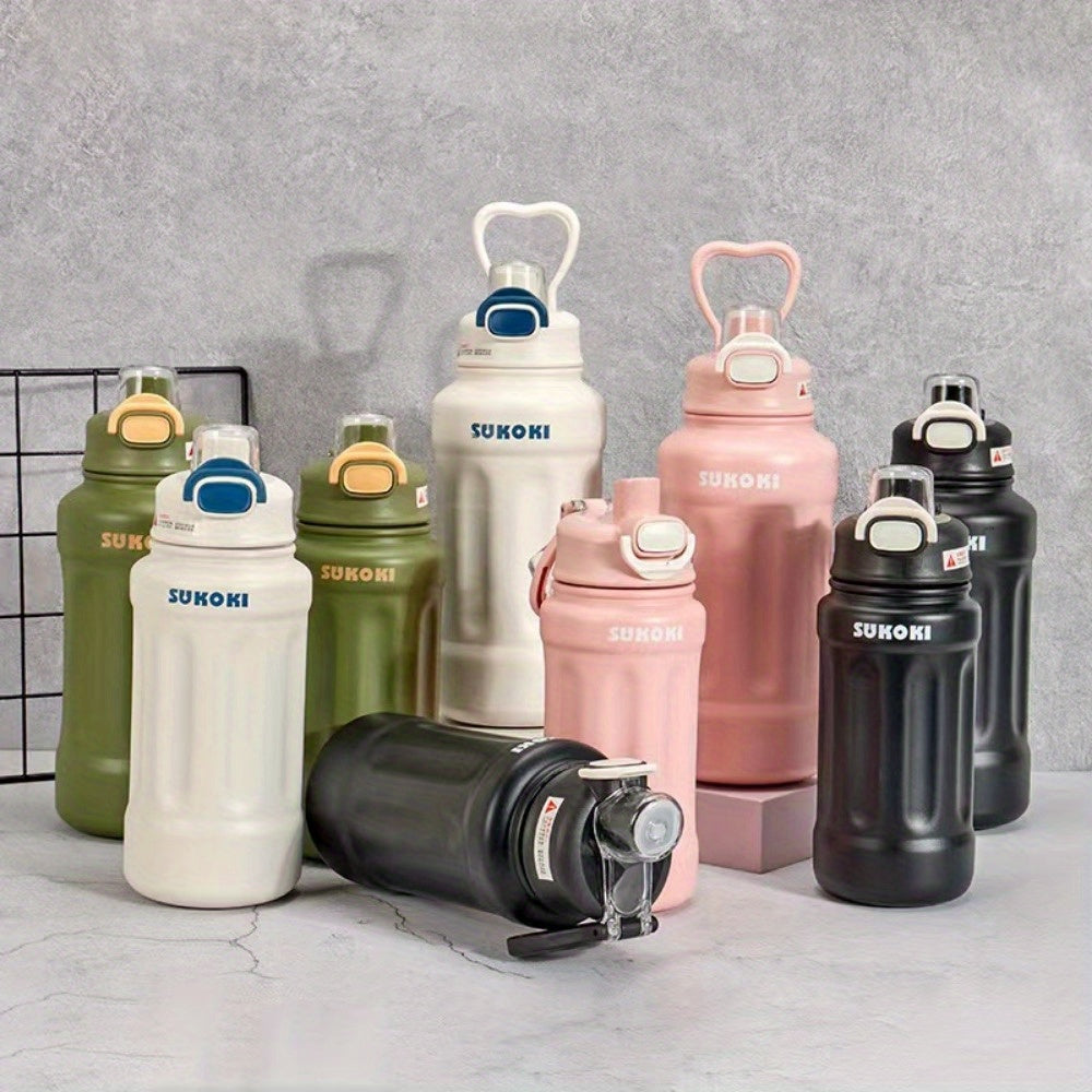 Large Capacity Insulated Water Bottle with Straw
