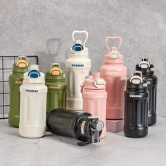 Large Capacity Insulated Water Bottle with Straw