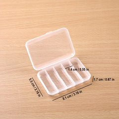 Clear Plastic Storage Box w/ Hinged Lid for Organizing Small Items
