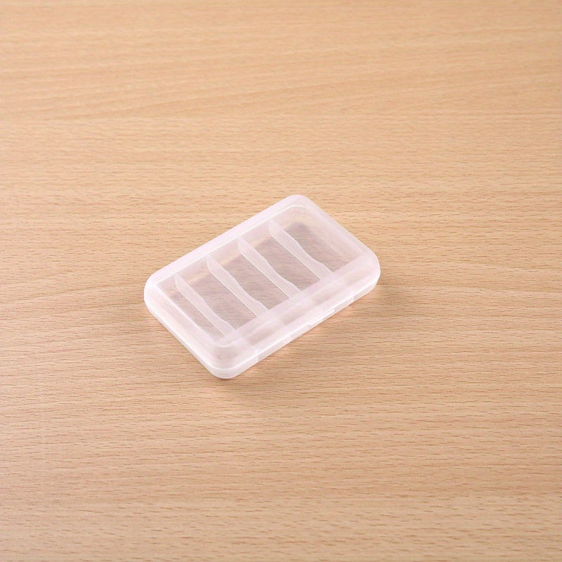 Clear Plastic Storage Box w/ Hinged Lid for Organizing Small Items