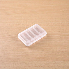 Clear Plastic Storage Box w/ Hinged Lid for Organizing Small Items
