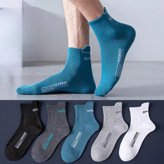 Men's Mid Crew Sport Socks - Sweat Absorbing Comfy Breathable Socks