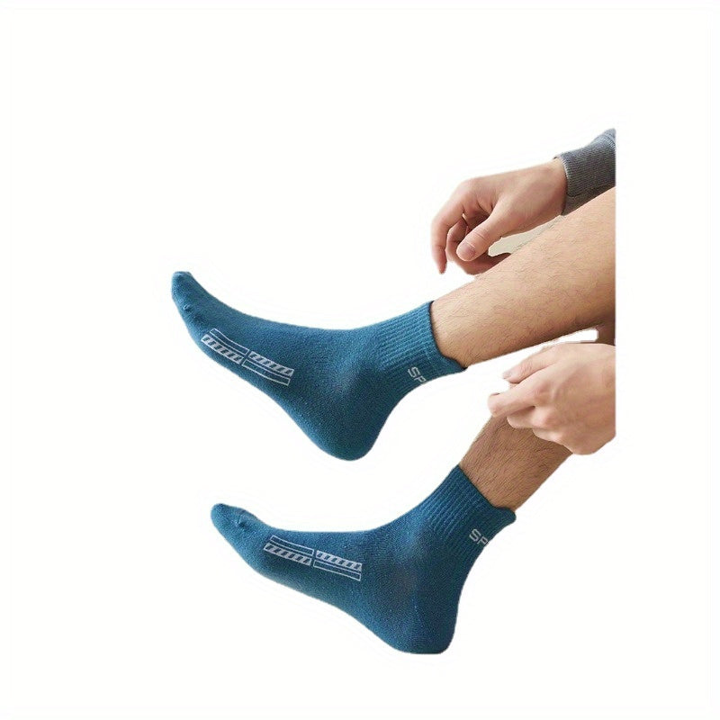 Men's Mid Crew Sport Socks - Sweat Absorbing Comfy Breathable Socks