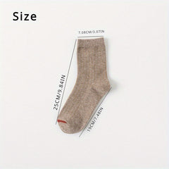 Men's Solid Crew Socks 6-Pack Breathable Casual Unisex Outdoor All Seasons
