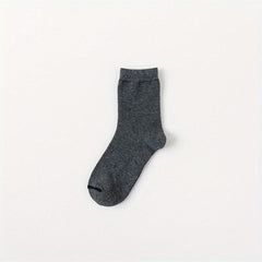 Men's Solid Crew Socks 6-Pack Breathable Casual Unisex Outdoor All Seasons