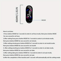 2 Pcs Outdoor LED Electronic Watch Touchable Digital Sports Gift