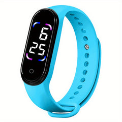 2 Pcs Outdoor LED Electronic Watch Touchable Digital Sports Gift