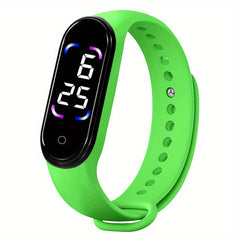 2pcs Outdoor LED Electronic Watch Touchable Digital Sports Watch
