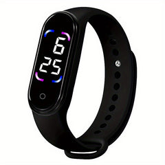 2pcs Outdoor LED Electronic Watch Touchable Digital Sports Watch