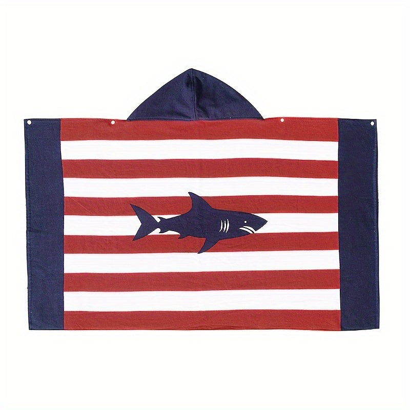 Kids Cartoon Hooded Beach Towel Lightweight Cotton Bath Towel