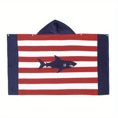 Kids Cartoon Hooded Beach Towel Lightweight Cotton Bath Towel