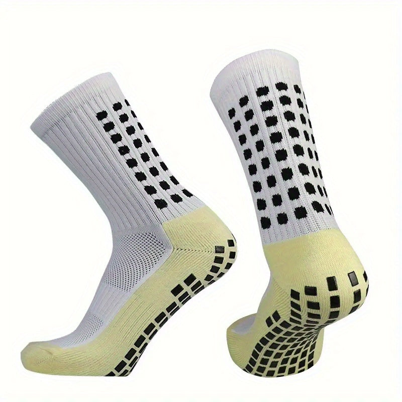Teen's Mid Crew Sport Socks Non Slip Shock Absorption Breathable Athletic Socks